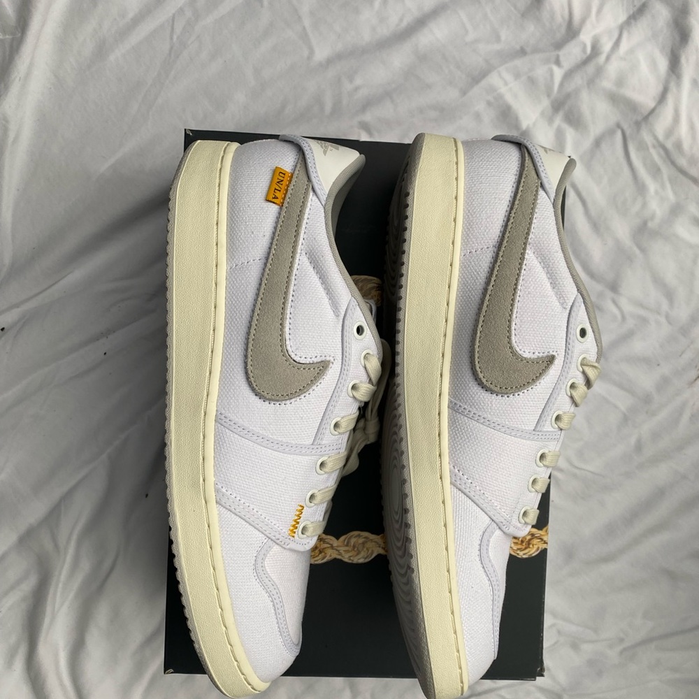 BRAND NEW Union x Jordan 1 Low Retro AJKO Low SP White Canvas Mens Size 11 - Picture 9 of 15